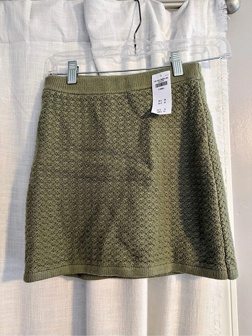 Abercrombie & Fitch Knit Mini Skirt in Green Size Small NWT